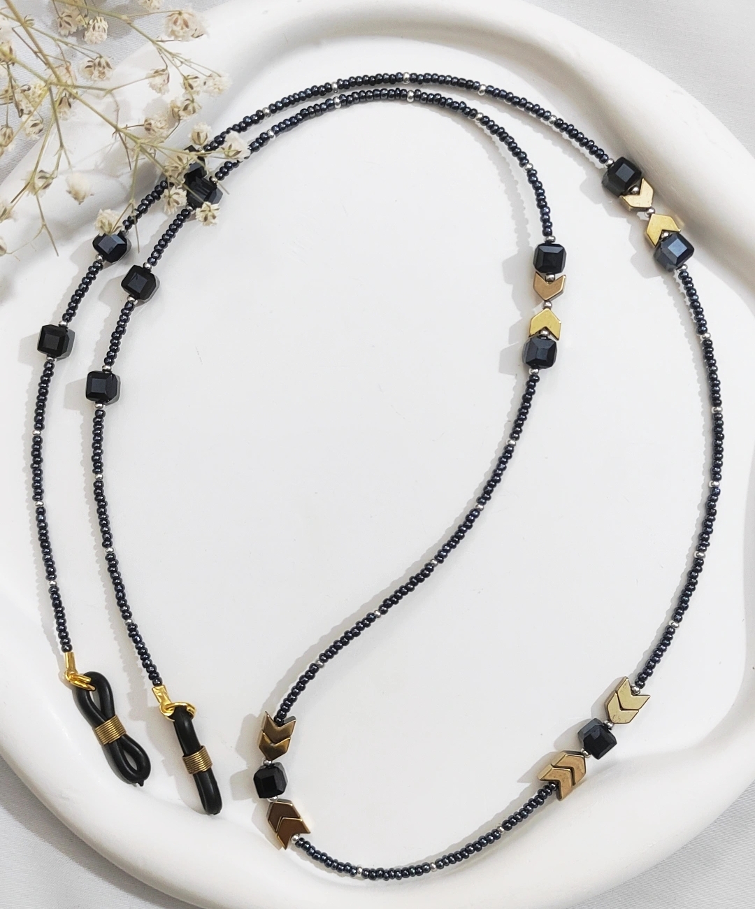 بندعینک کریستالی سورمه ای