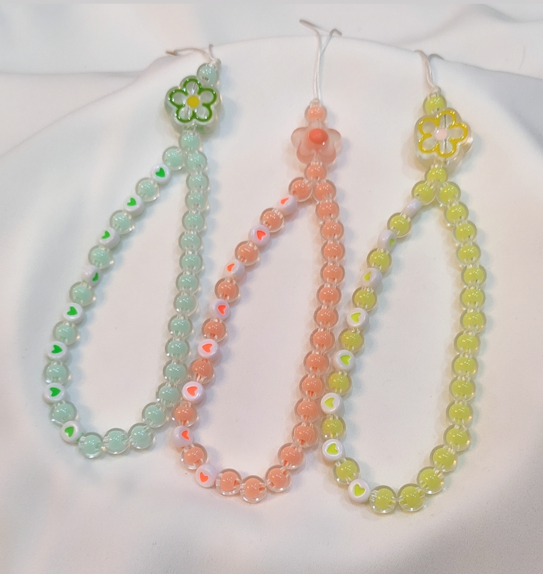 آویز موبایل دخترانه مدل گل