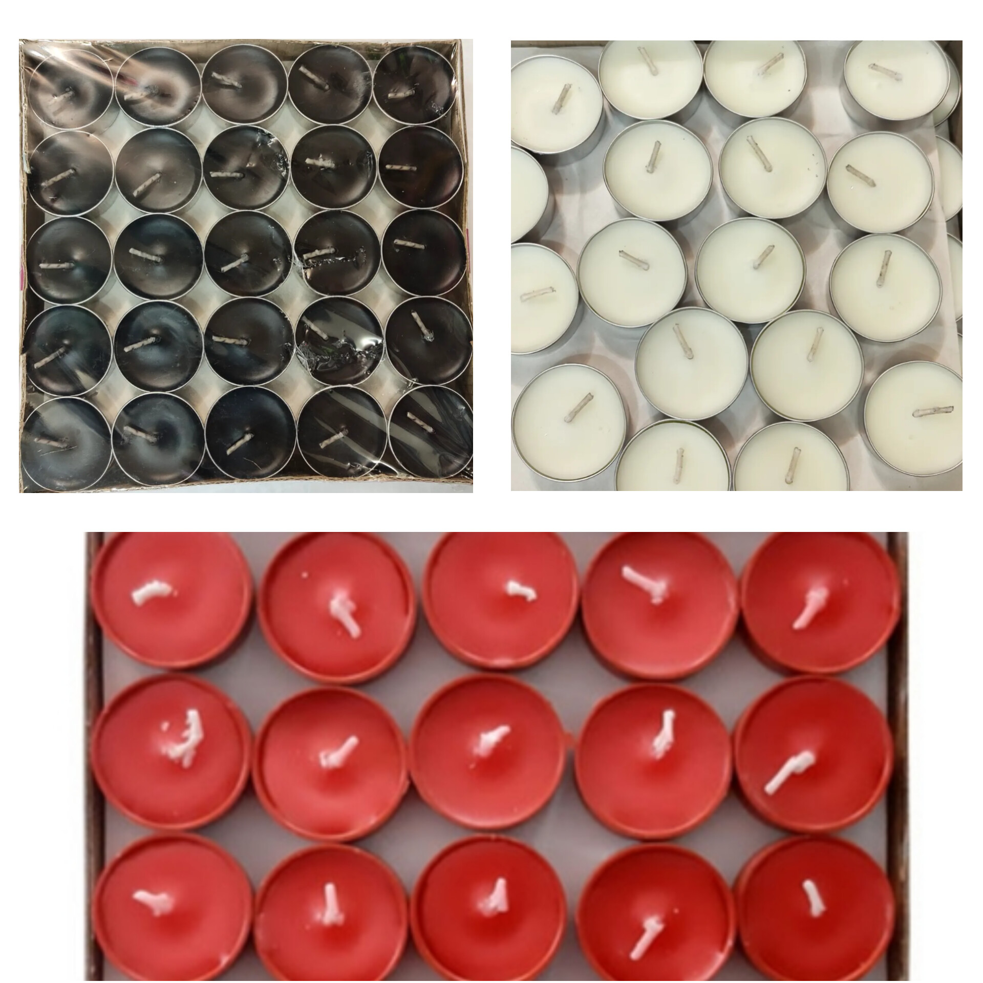 شمع وارمر سفید، مشکی، قرمز (10 عددی)