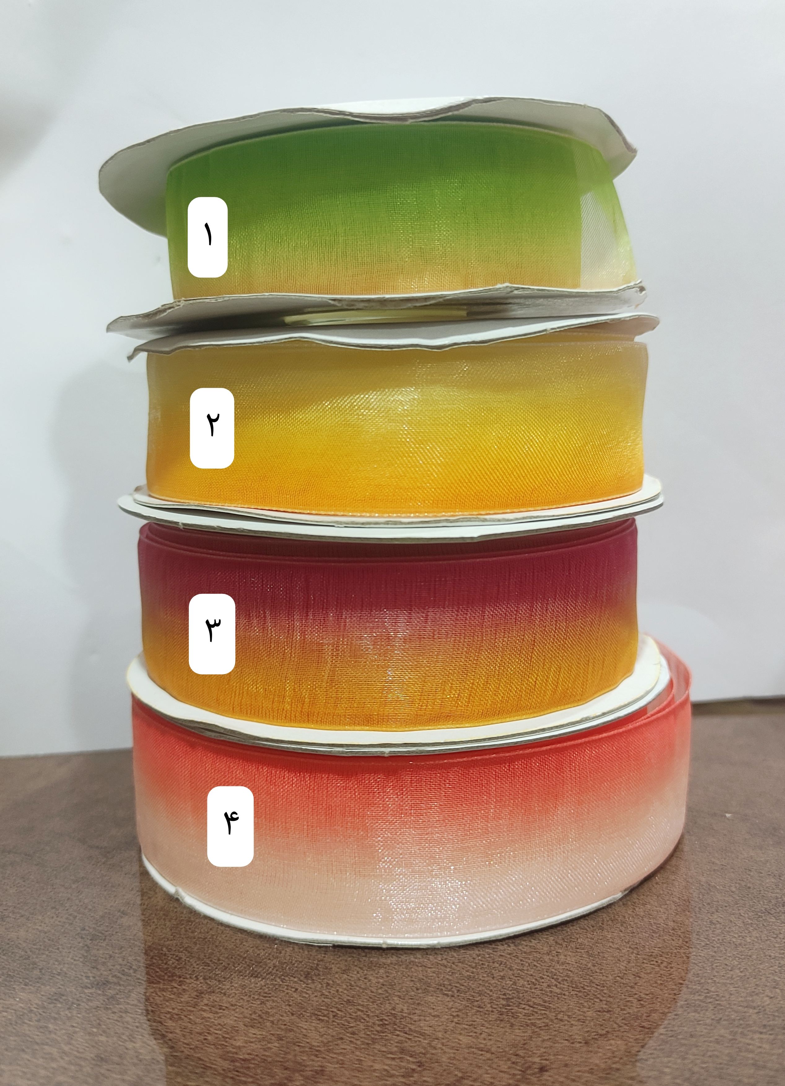 ربان حریر 2رنگ 3سانتی (5 متری)