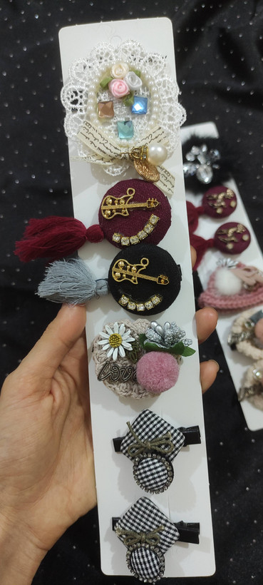 گیره مو دخترانه فانتزی پک 6عددی