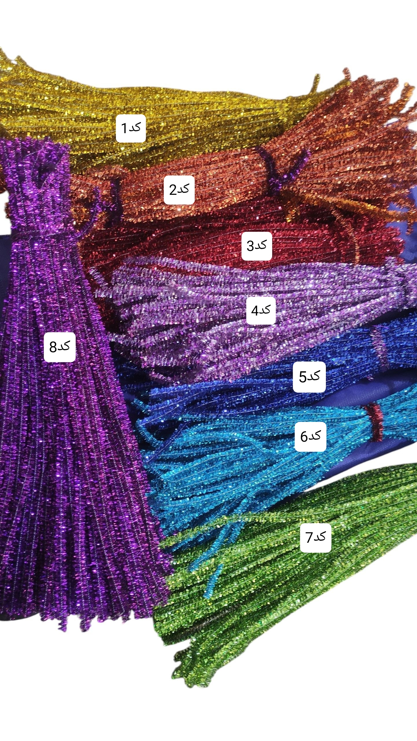 پیپ پاکن زری دار 30 سانتی (10 عددی)